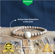 Gelang Tasbih 33 Butir Kayu Dewandaru ASLI Akik Alam Natural Original