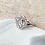 天然歐泊石925純銀戒指裸石寶石輕珠寶半寶石