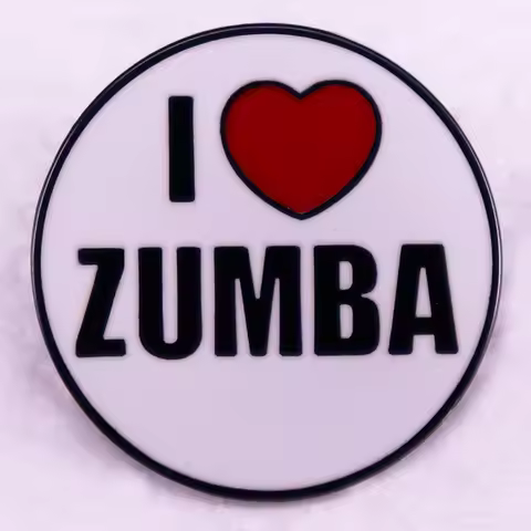 i Love Zumba Enamel Pin fun high-energy workout experience badge dance fitness button brooch jewelry