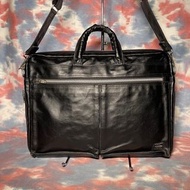 90% new Porter Free style 2way briefcase black 2way bag Shoulder Bag 黑色PU兩用公事包 斜揹袋 側揹袋 電腦袋 仿皮