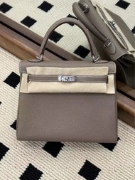 Hermes🌟Kelly 25 大象灰銀 togo