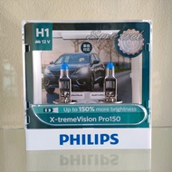 Philips หลอดไฟหน้ารถยนต์ X-treme Vision Pro150 +150% H1 H4 H7 H11 HB3 HB4 HIR2 แท้ 100%