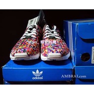 【AMBRAI 恩倍】 adidas ZX FLUX 彩虹 馬賽克 萬花筒 碎片 慢跑 休閒 金標 eqt nmd M19845