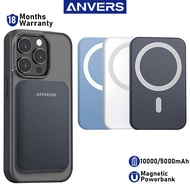 Anvers Magsafe Power Bank 10000mAh Wireless Magnetic Battery Pack Fast Charging Portable Charger for iPhone 15/14/13/12