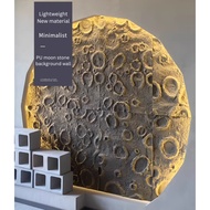 PU Moon Stone 3D Textured Wall Panels Outdoor Indoor Decorative Lightweight Background Boards