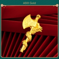 ASIX GOLD จี้ขวานมังกรชุบทอง 24K จี้สร้อยคอผู้ชาย จี้นําโชค ไม่เปลี่ยนเป็นสีดํา ไม่ลอก ของขวัญที่สวยงาม