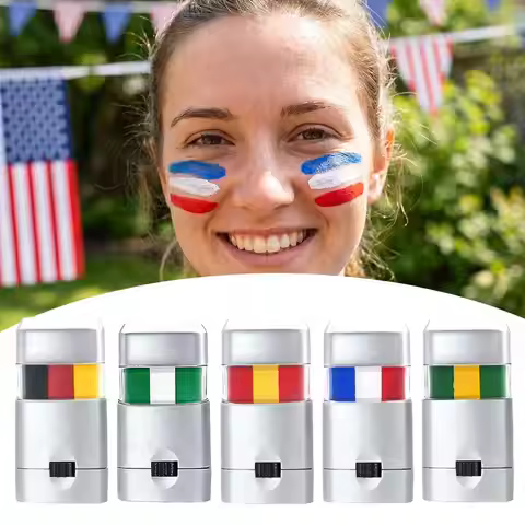 Country Flag Face Paint Stick Stripe Football Fan Brush Stick Face Paint Football Game Cheering Chee