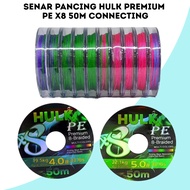PE STRONG X8 50M Fishing Line Long-Lasting, STRONG, and Abrasion-Resistant Multicolorconnecting