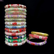 DWELL Chinese Cloisonne Bracelet, Enamel Double Bangle Peony Filigree Flower Bangle, Bangle on Hand 