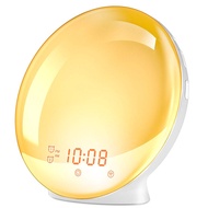 Wake Up Light นาฬิกาปลุก Sunrise/Sunset จำลองนาฬิกาปลุกวิทยุ FM Nightlight 7สีเสียงธรรมชาติ Snooze