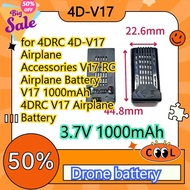 3.7V 1000mAh for 4DRC 4D-V17 Airplane Accessories V17 RC Airplane Battery V17 1000mAh 4DRC V17 Airpl
