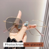 (-0~-500)Photochromic Myopia glasses, photosensitive automatic color changing myopia glasses, glasse