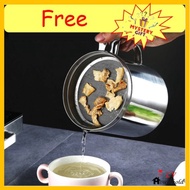 🔥READY STOCK🔥 Oil Filter Pot Kitchen Tool Oil Storage Container 304 Stainless steel Jug / Balang Sim