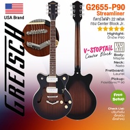 ⭐USA Brand⭐ Gretsch® G2655-P90 Streamliner Center Block Jr. Double-Cut P90 with V-Stoptail กีตาร์ไฟฟ