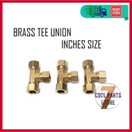 Brass Fitting Inches Compression Tee Union Pipe Fitting Brass - Copper Pipe Fitting Inches