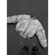 [B.Y] Cold-Resistant Tensioned Wasteland Style MA1 Retro Down Jacket Flight Bomber Jackets