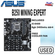 (READY STOCK) Asus B250 Mining Expert Intel LGA-1151 ATX mining motherboard with 19 PCIe slots(USED)