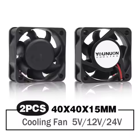 2 Pieces 40X40X15mm 40mm 4cm Cooling Fan DC 5V/12V/24V Sleeve Bearing Cooling Cooler Fans