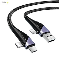 WSKEN 4-in-1 Charging Cable PD 65W Fast Charging 5A USB C to Type C Compatible iPho/Android/Laptops