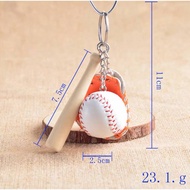 GANTUNGAN 3in1 Baseball Bat Keychain Baseball Gloves Baseball Ball Fancy Keychain Bagcharm Baseball 