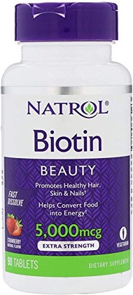 Biotin Beauty 5,00mcg Extra Strength 250 Tablets Strawberry