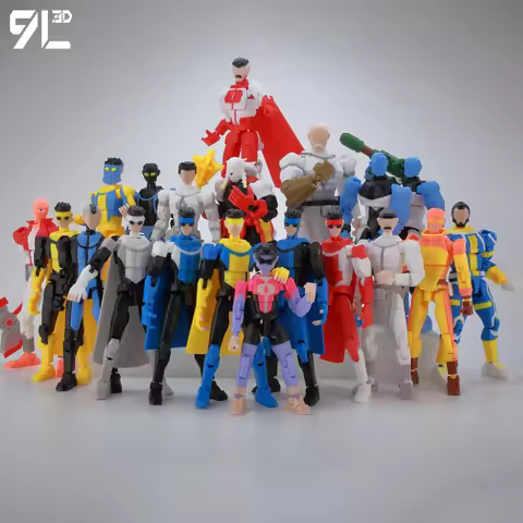 9LToyWodu Printed Superheroe Invincible 2.0 Anime Multi-Jointed Shapeshift Toys Action Figures Birth