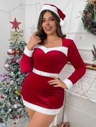 大尺碼女性性感聖誕服裝套裝