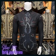 Batik Pria Slimfit Mewah Seno Lasem Batik Pria Modern 2023 Mewah Batik Pria Dewasa Baju Batik Pria L