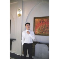 De Ga 645 Men's Long-Sleeved Shirt with Square Border and Cool Cotton Linen Highlights Qc Goods