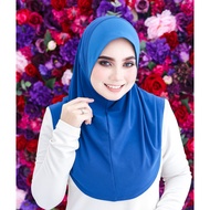 Khaneez Hijab Express Tudung Sarung Plain Awning Scuba (Royal Blue Colour)