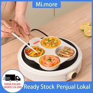 Mi.more Egg Pan Wajan 4 Lubang Temperature Control Pengatur Suhu Granit Anti Lengket Cetakan Kue / Telur Ceplok Mata Sapi | Marble Pan | Kompor Induksi, Listrik, Dan Gas