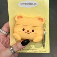 Adorable Butter Bear Silicone Protective Case for Huawei FreeClip2 Freebuds7i Pro3/4 SE4ANC SE2 Anti