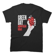 GREEN T-Shirt American idiot Cotton Combad short sleeve short sleeve Shirt
