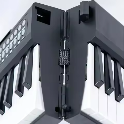 61-key Rechargeable Bluetooth Folding Electronic Keyboard Multi-functional Keyboard 61-key Portable