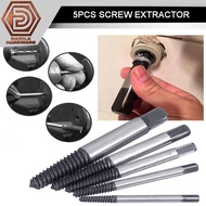 5pcs screw extractor set screws extractor Broken screw driver drill screw out bit Pengeluar skrew pa
