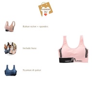 4U BH Sport Bra Shanmei 2 Lines Jogging Yoga Push Up Gym Sports Underwear BR468