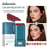 Lakerain 8 Colors Blush Cream Lip Cheek Dual-use Rotating Blush Gentle Moisturizing