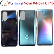 Back Housing For HUAWEI Nova 8 Pro 5G Back Battery Cover Glass For Huawei Nova 8 Replacement For Huawei Nova 8 8Pro Back Housing