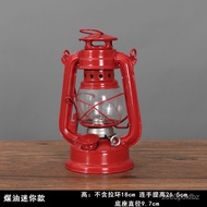 QY*Vintage Retro Portable Kerosene Lamp Old-fashioned oil lamp Oil Barn Lantern Cafe Restaurant Country Nostalgic Creati