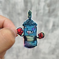 HP Hologram Sticker Against Punching Bag Boxing Martial Art For laptop, Motorcycle, Helmethp