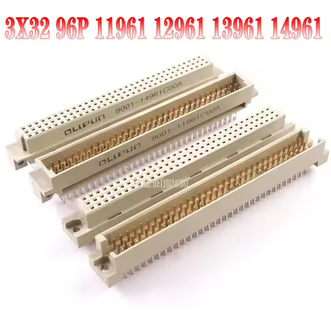1PCS DIN 41612 Connector 3 Rows Male Female Plug Header through Hole 3x32 96 Pins 2.54mm Pitch for E