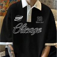 T-shirt POLO shirt BIG size (M-6XL) WONDERFUL CHICAGO 23 POLO collar T-shirt Oversize men's women's 