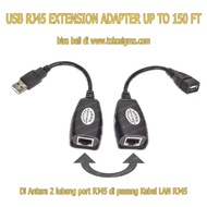 USB EXTENDER EXTENSION RJ45 ADAPTER VIA RJ-45 UTP LAN CABLE up to 150 Feet 40 meters