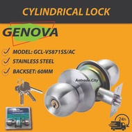 GENOVA CYLINDRICAL LOCK SET SS/AC KNOB DOOR 5871SS 5871AC / Tombol Pintu / 圆珠锁