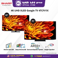 Sharp 4K UHD XLED TV 65"-75" Inch FV1 Series Deep Chroma QD AQUOS Xtreme mini LED Smart TV 4TC65FV1X / 4TC75FV1X WAH LEE STORE