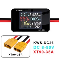 KWS-DC26 Pin Sạc Bút Thử Màn Hình Hiển Thị LCD DC8-80V Đo Hai Chiều Ampe Kế 20A/25A/35A/50A Xe Máy D