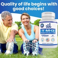 1000mg TMG supplement - Betaine anhydrous trimethylglycine 1000mg - Healthy homocysteine levels - Gl