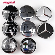 4pcs BENZ ABS Black Base Car Emblem Logo Auto Car Wheel Hub Center Cap Cover 75MM for benz AMG B Lor