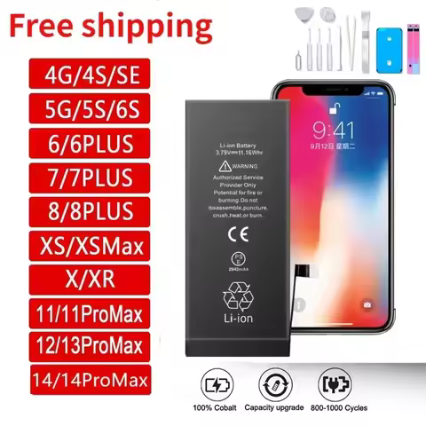 Genuine Replacement Battery for Apple IPhone SE 2020 6S 6SP 7 8plus X XR XS MAS 11 12 13 14 PRO MAX