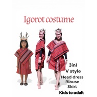 igorot costume 3in1 v-style traditional costume benguet mountain province ifugao apayao kalinga abra